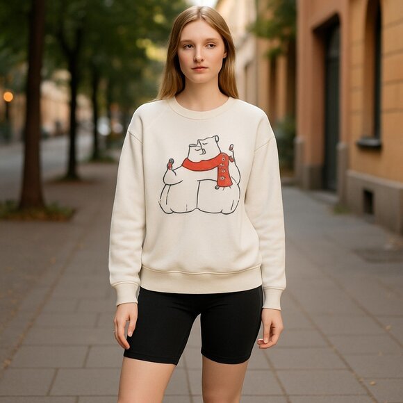 NWT Wildfox Vanilla Coca-Cola Polar Friends Crewneck Sommers Pullover - Picture 1 of 9